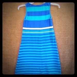 Blue Striped Midi Dress